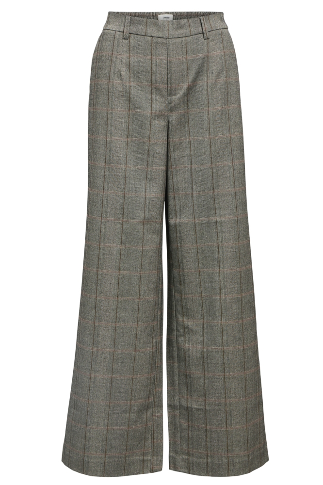 OBJLISA WIDE PANT AOP NOOS 23040544 Black/Humus tannin